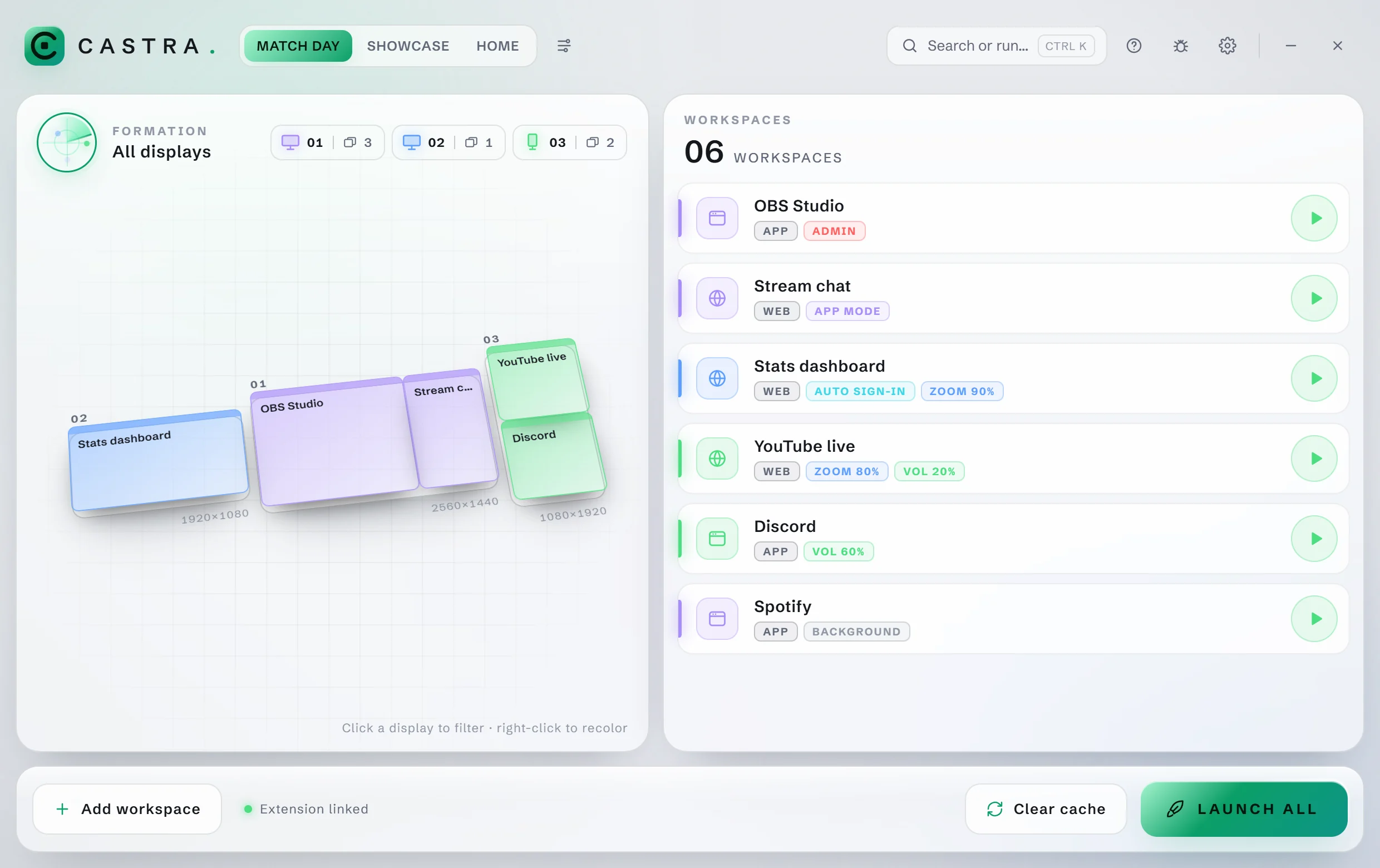 Castra in the light theme
