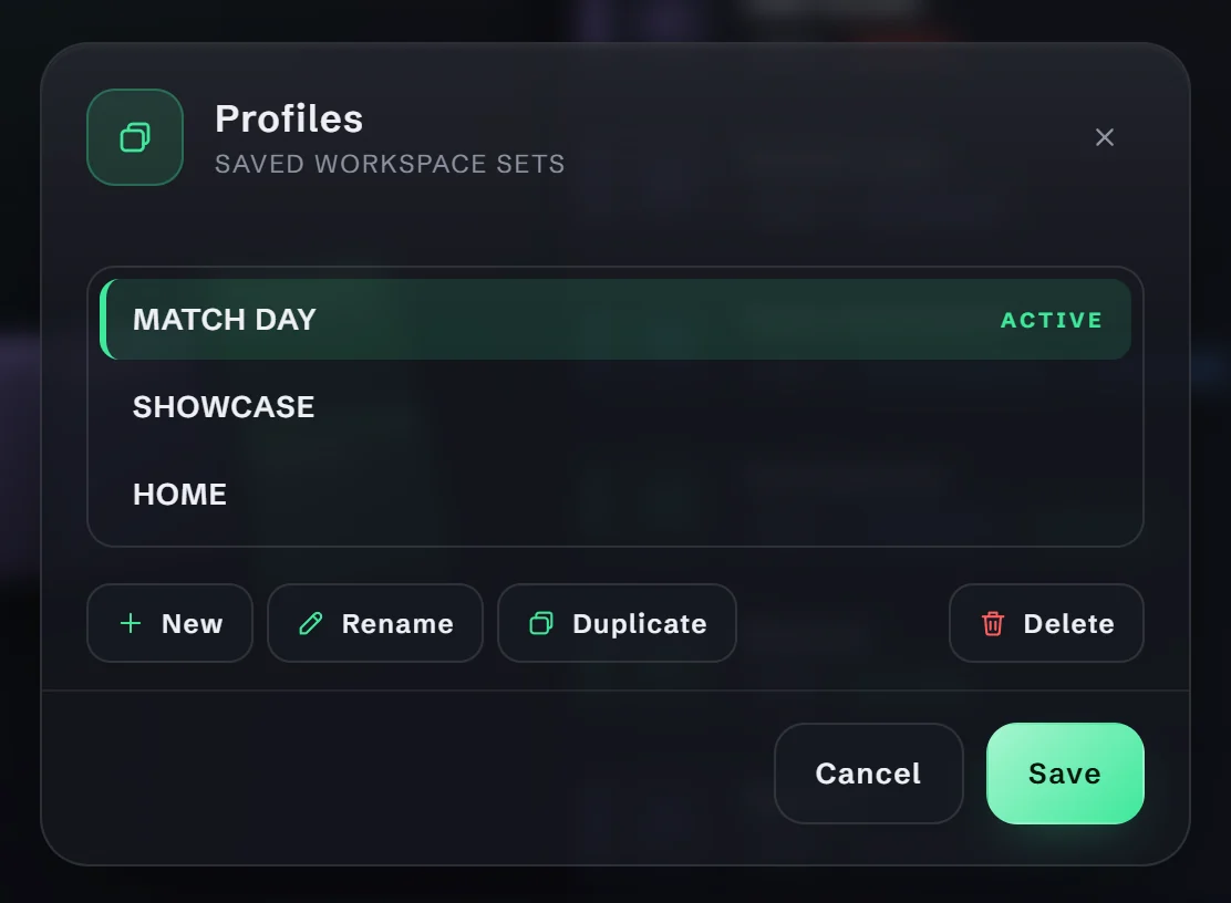 Managing profiles